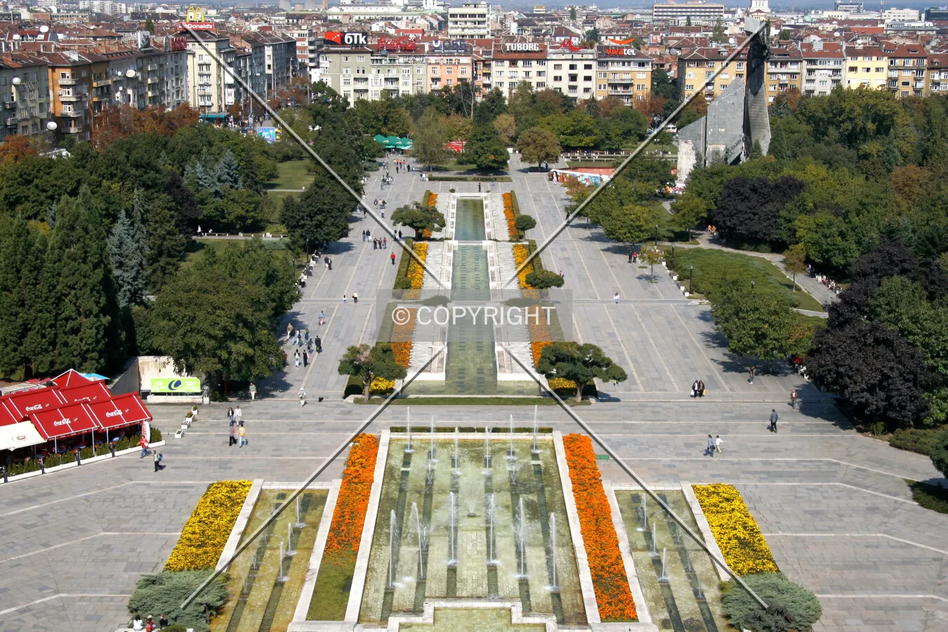 Elevated view looking down