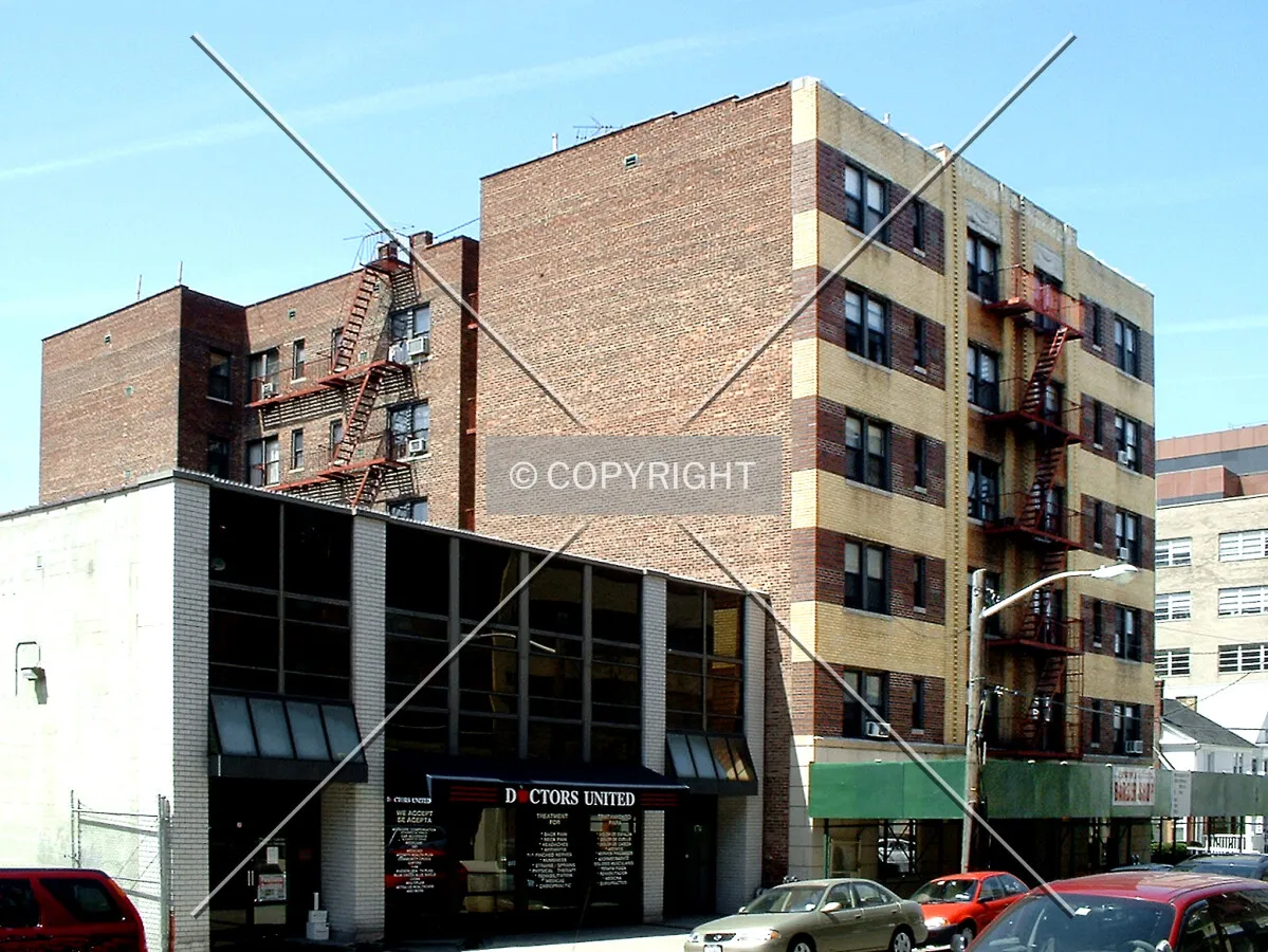 View from the southeast across Grand Street