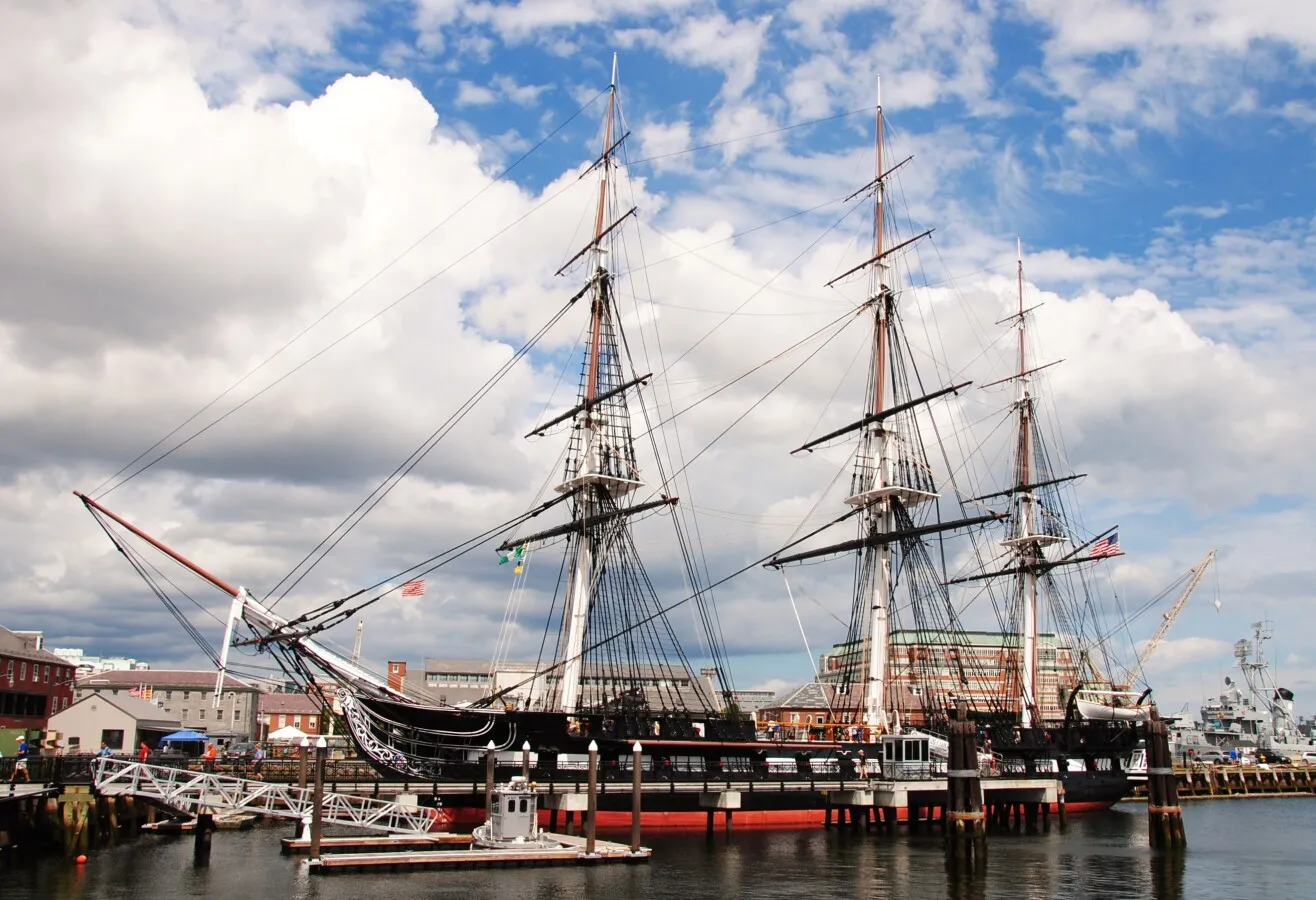 USS Constitution docked at Charlestown Navy Yard