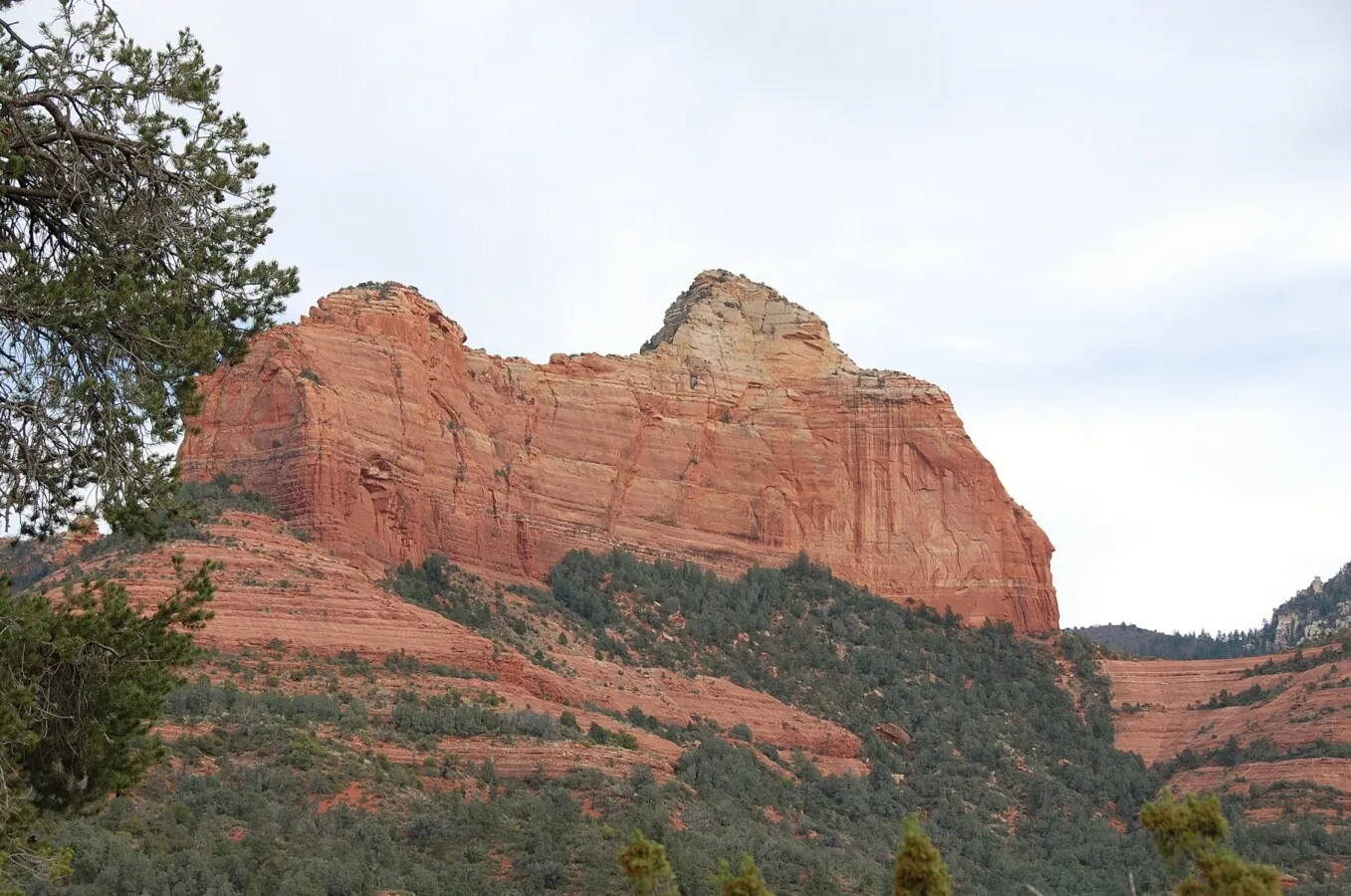 View of the red rocks to the south