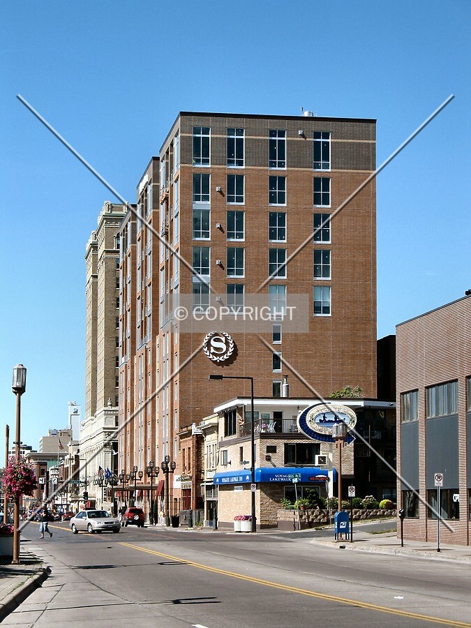 View to the southwest along East Superior Street