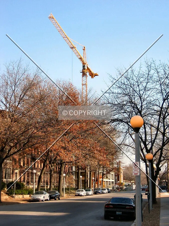 View to the east down Laclede Avenue