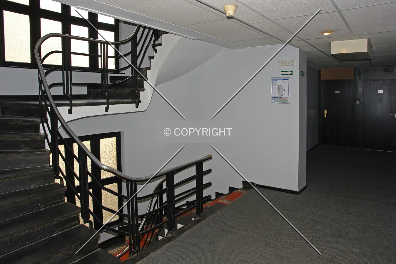 Staircase in a hotel building
