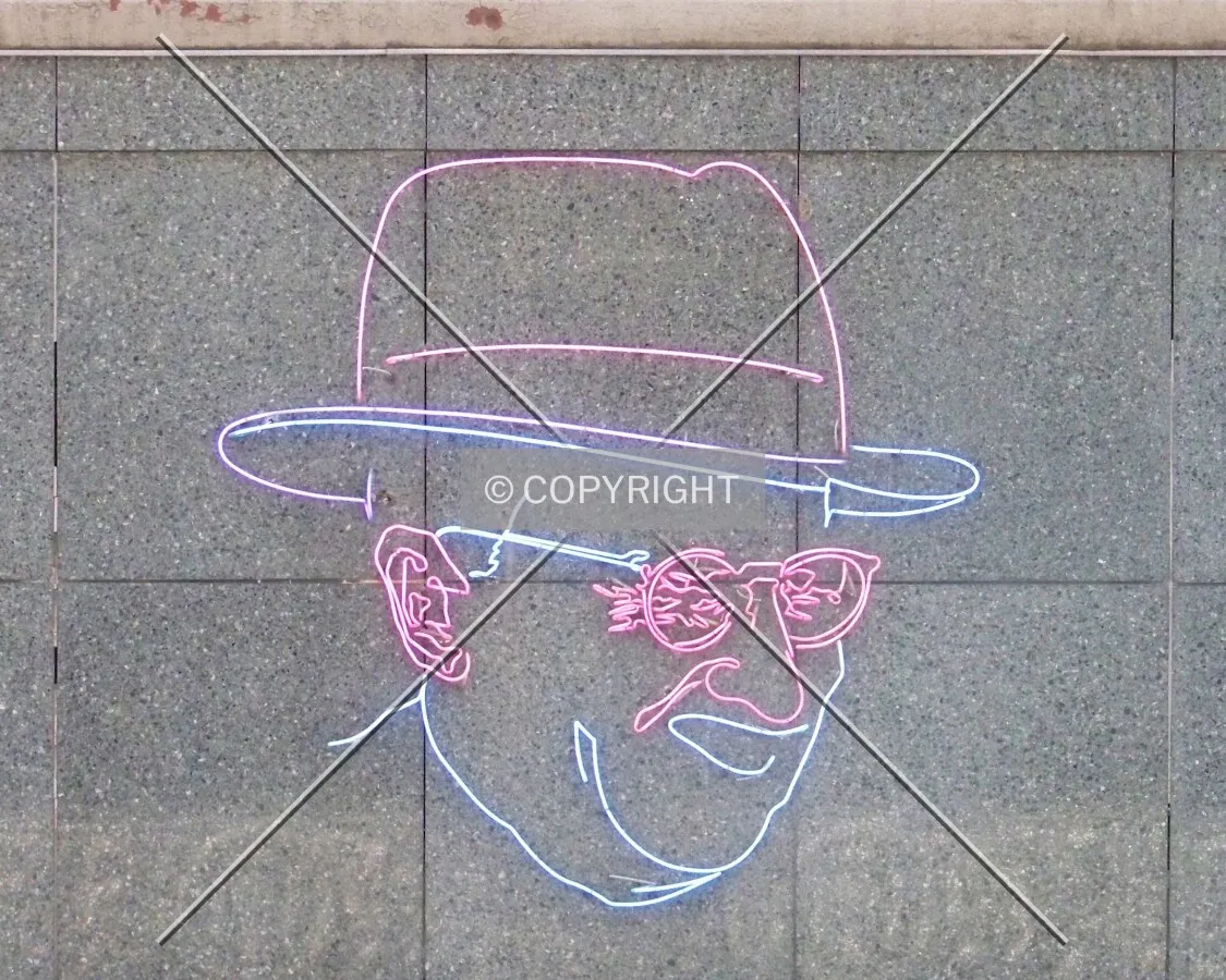 Neon sign over the front entrance; July 31, 2009