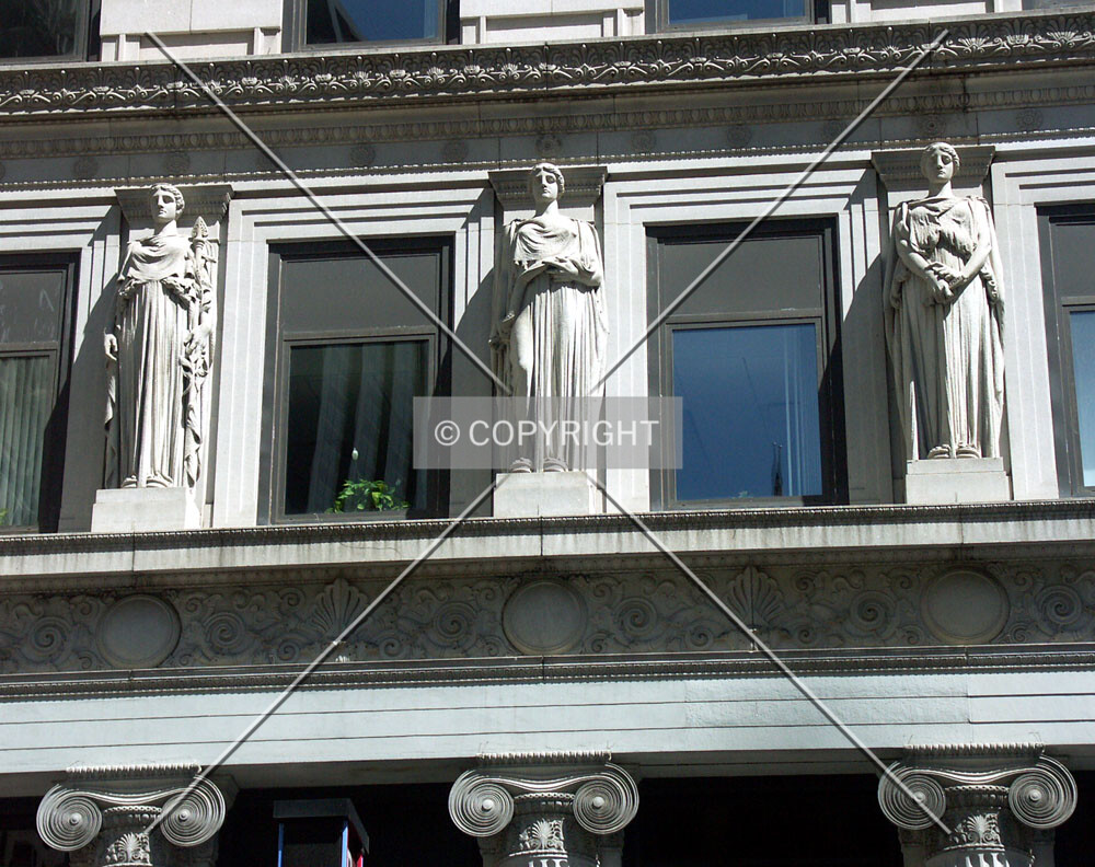 Detail of sculpture on west facade
