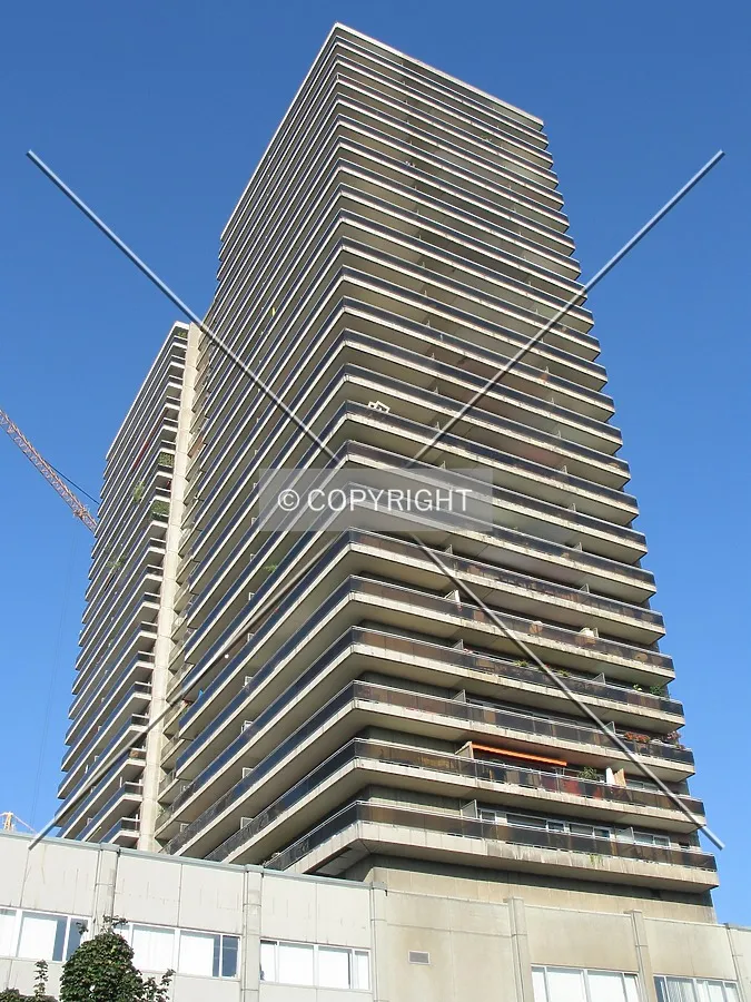 Looking up from the south