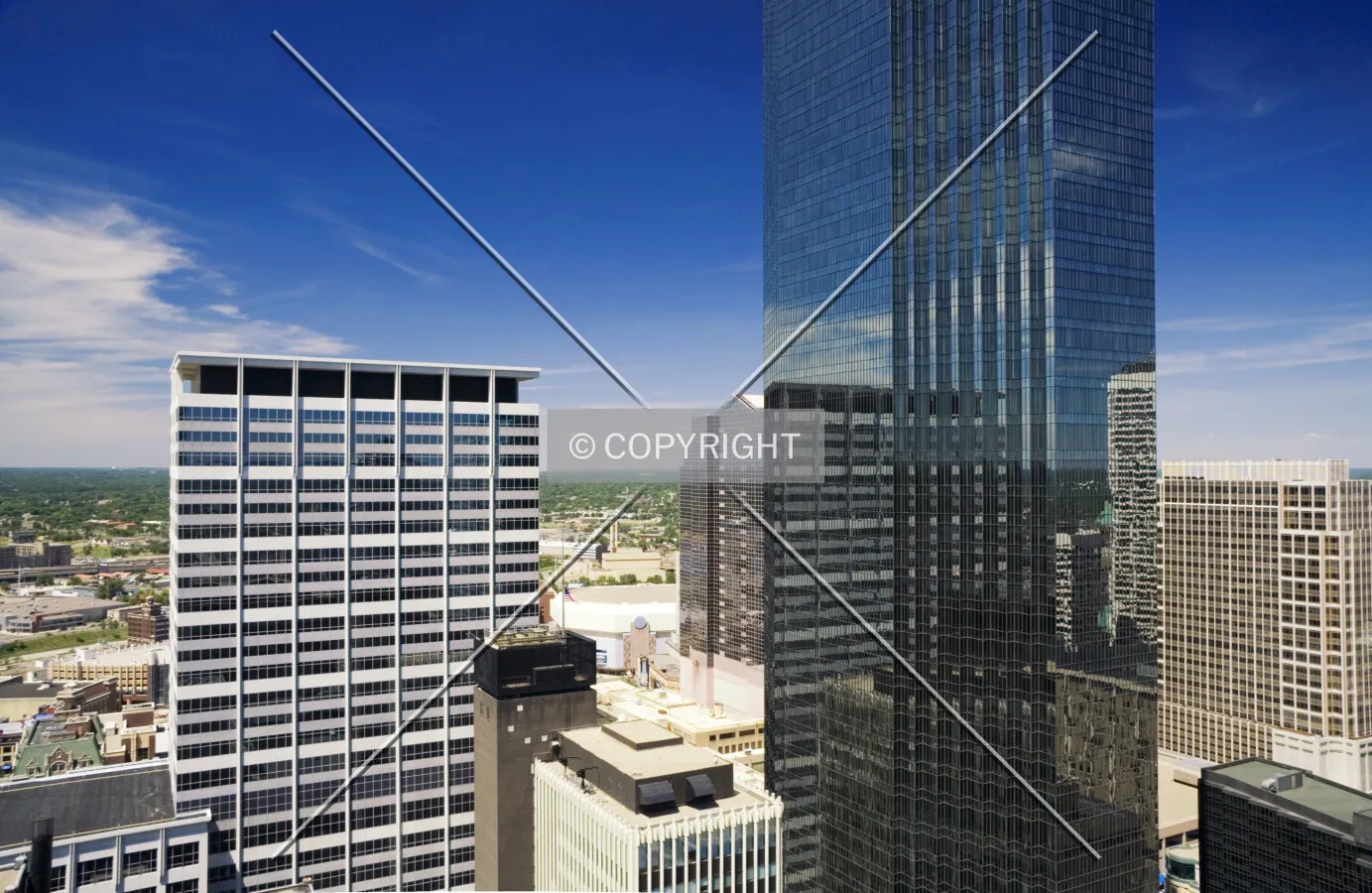 Looking west from Foshay Tower
