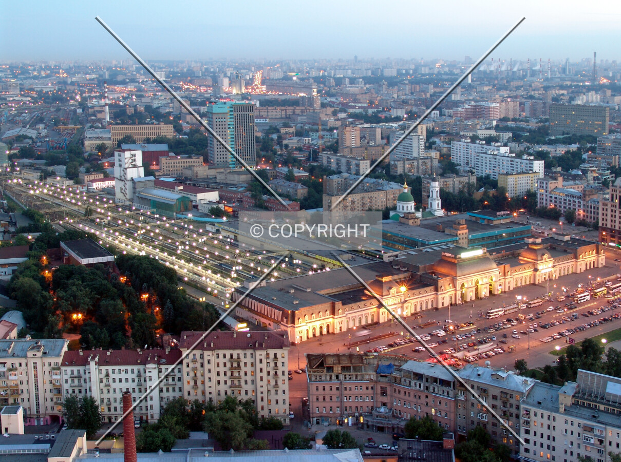 Looking towards Paveletsky Station from the roof