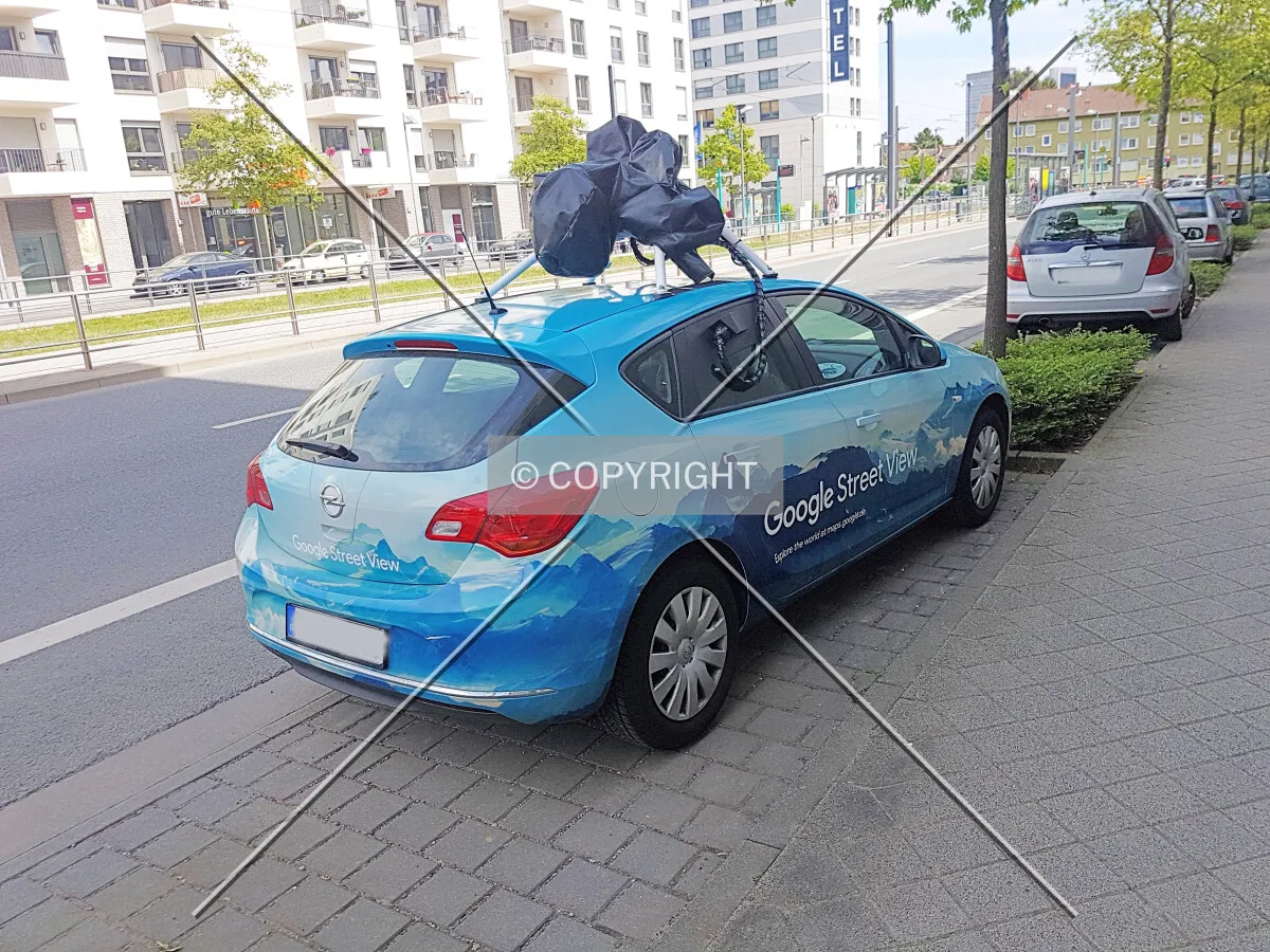 A Google Street View car