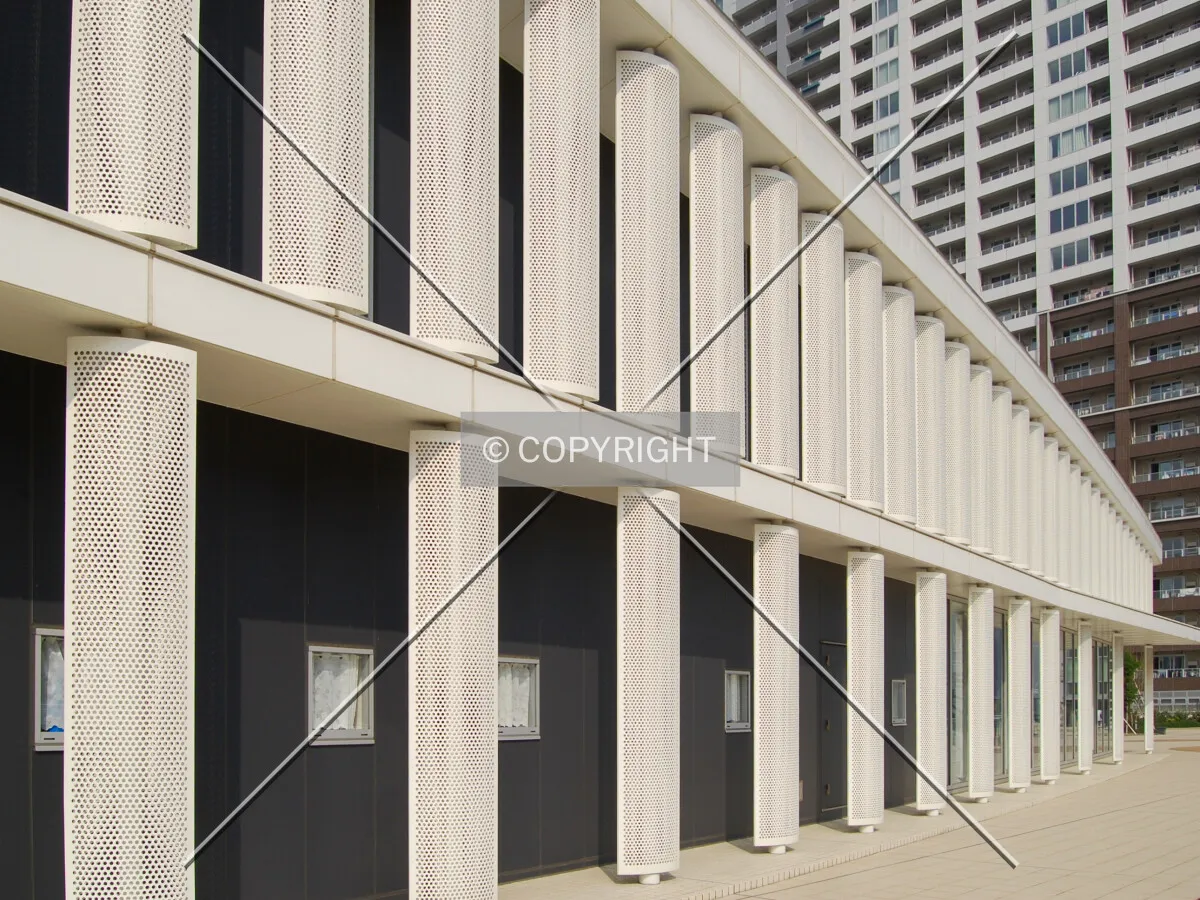 Facade detail along the east side