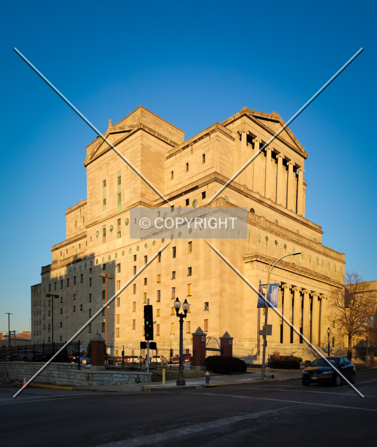 From the southwest during renovation