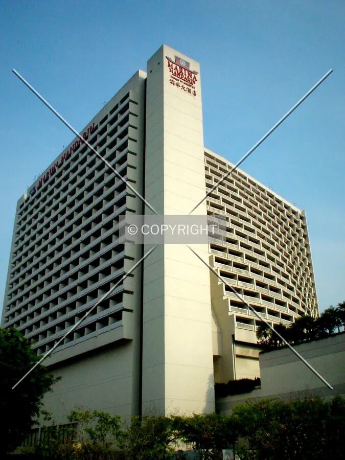 View from the west at Raffles Boulevard