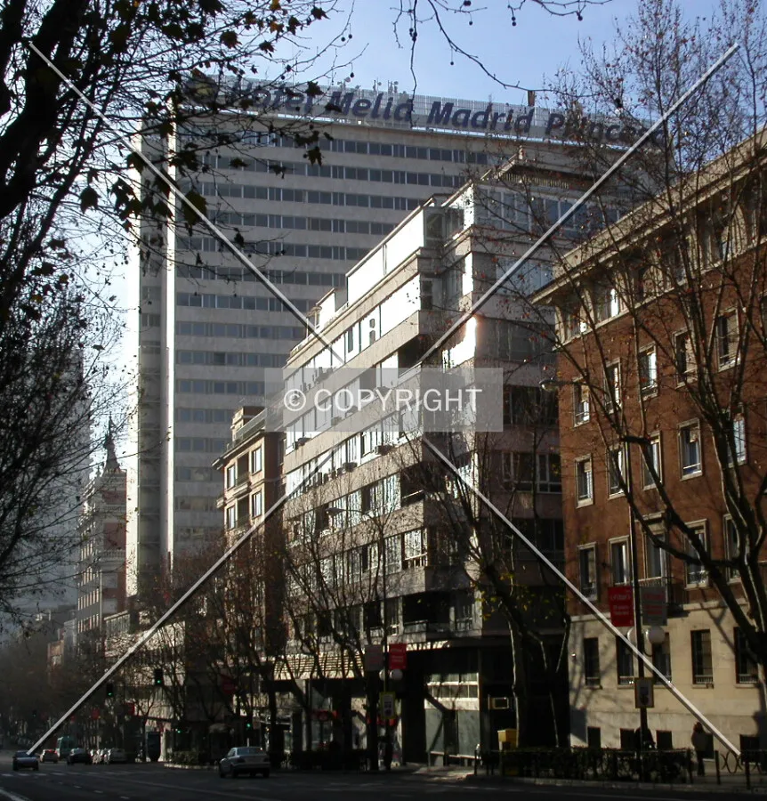 Looking down the street from the north