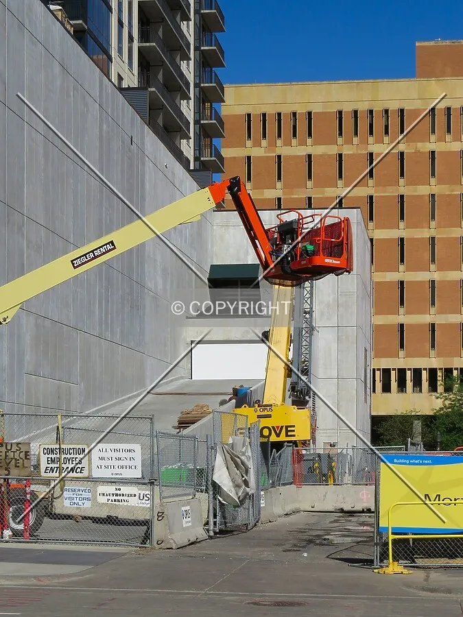 Ramp to the upper parking levels from Marquette Avenue