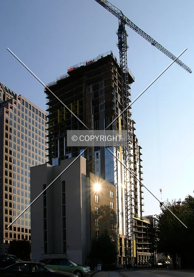 From West 5th Street to the northwest