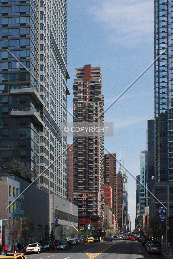 Distant view from the west; April 25, 2014