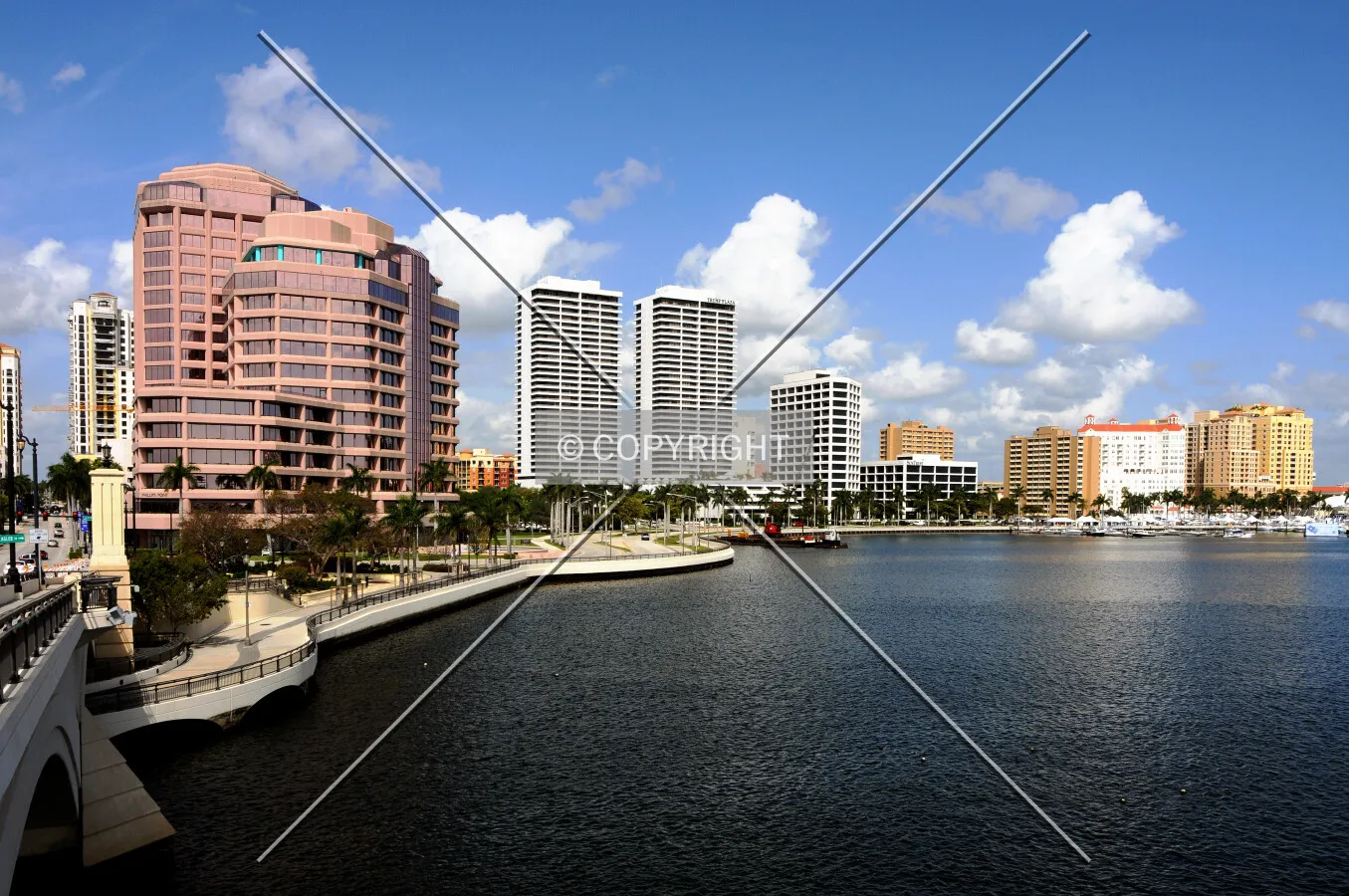 View from the east along bridge