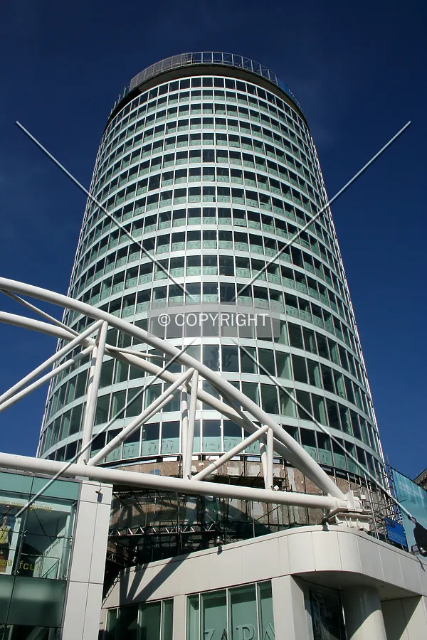 Looking up from the base