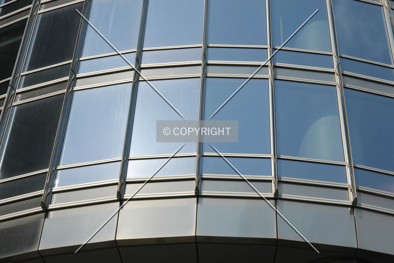 Glass elements of the facade