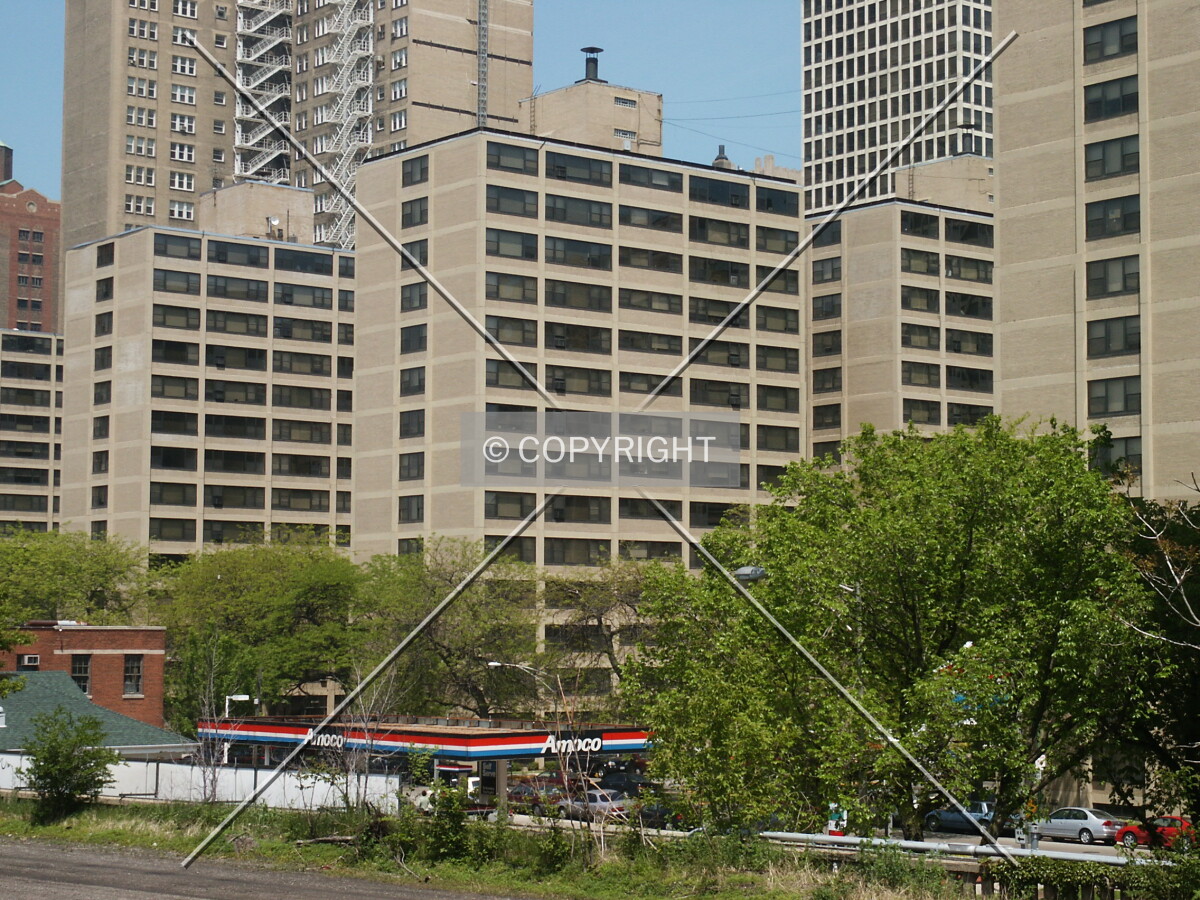 View from the train platform looking northeast