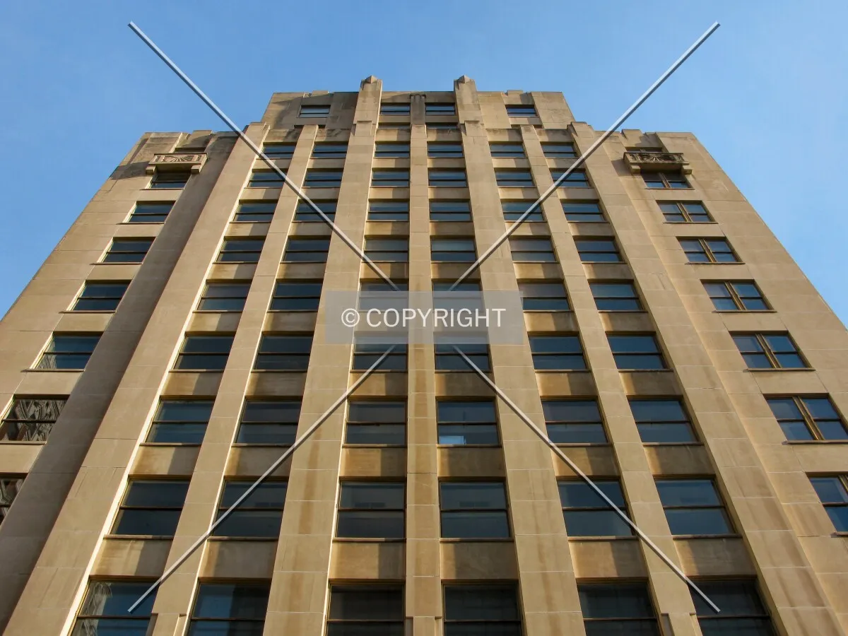 Looking up from Locust Street