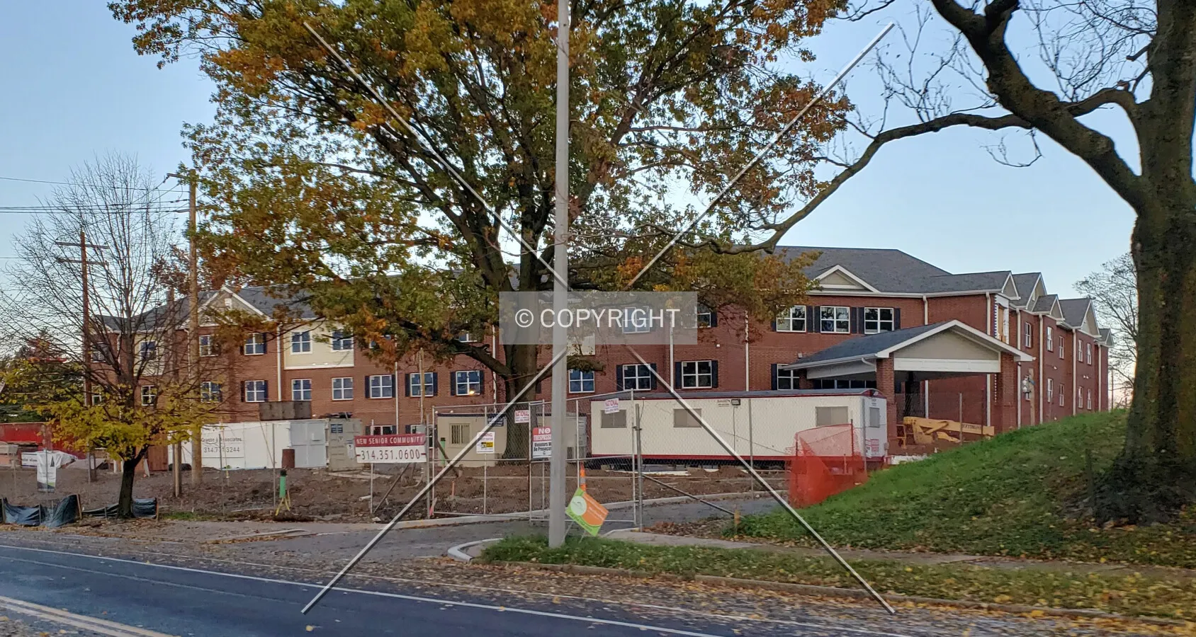 From the southwest during construction; November 4, 2018