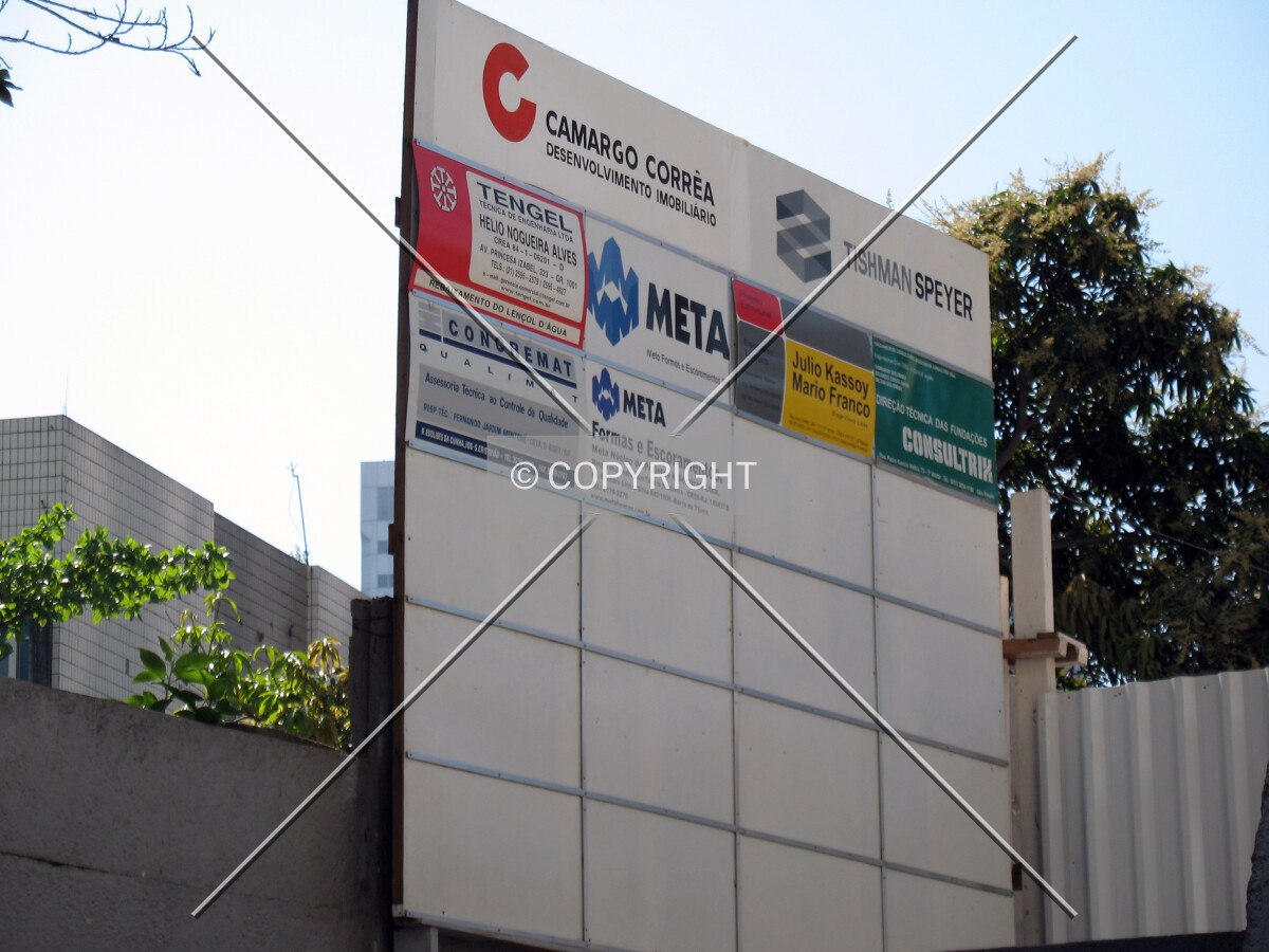 Sign with companies involved in the project