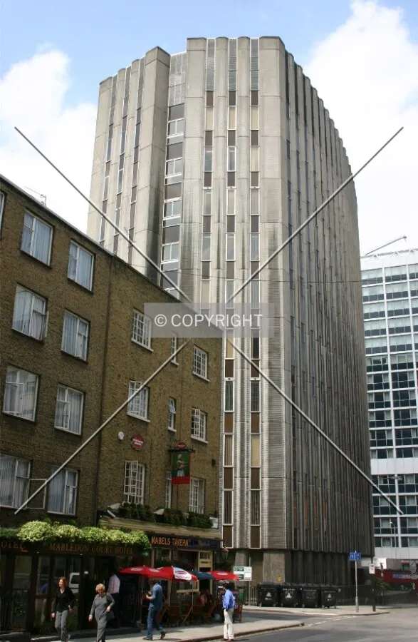 View from Mabledon Place towards Euston Road