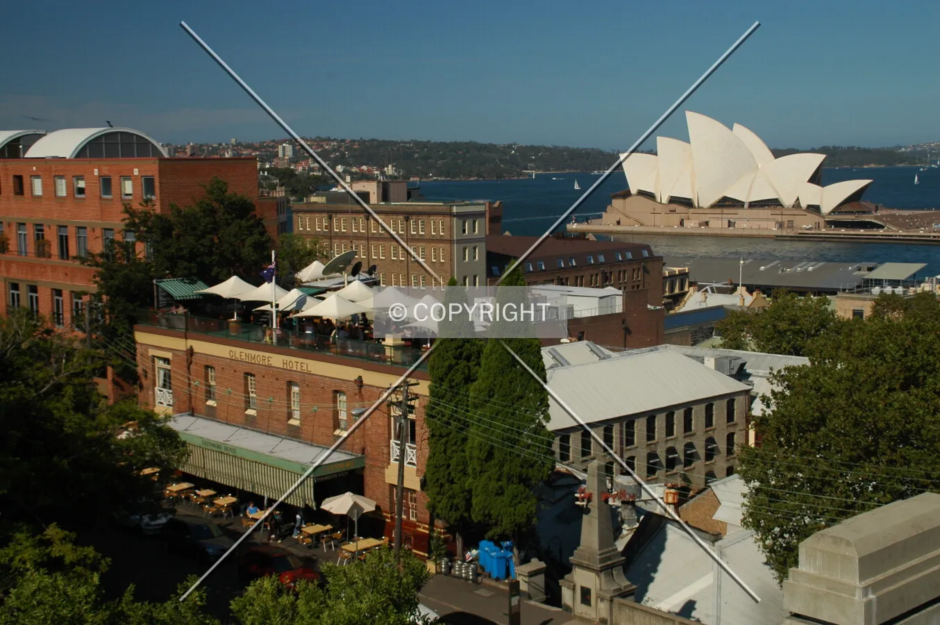 View over the Rocks district