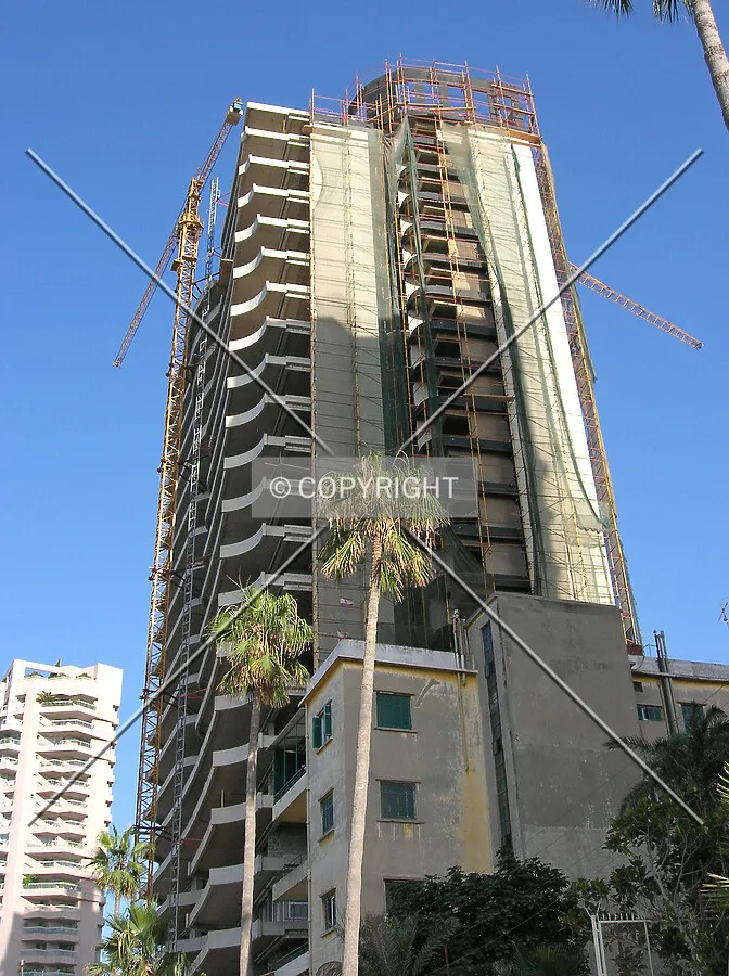 Looking up from the west