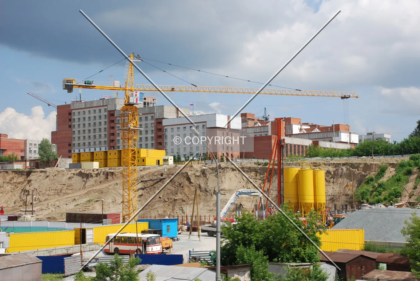 Construction site seen from the southwest