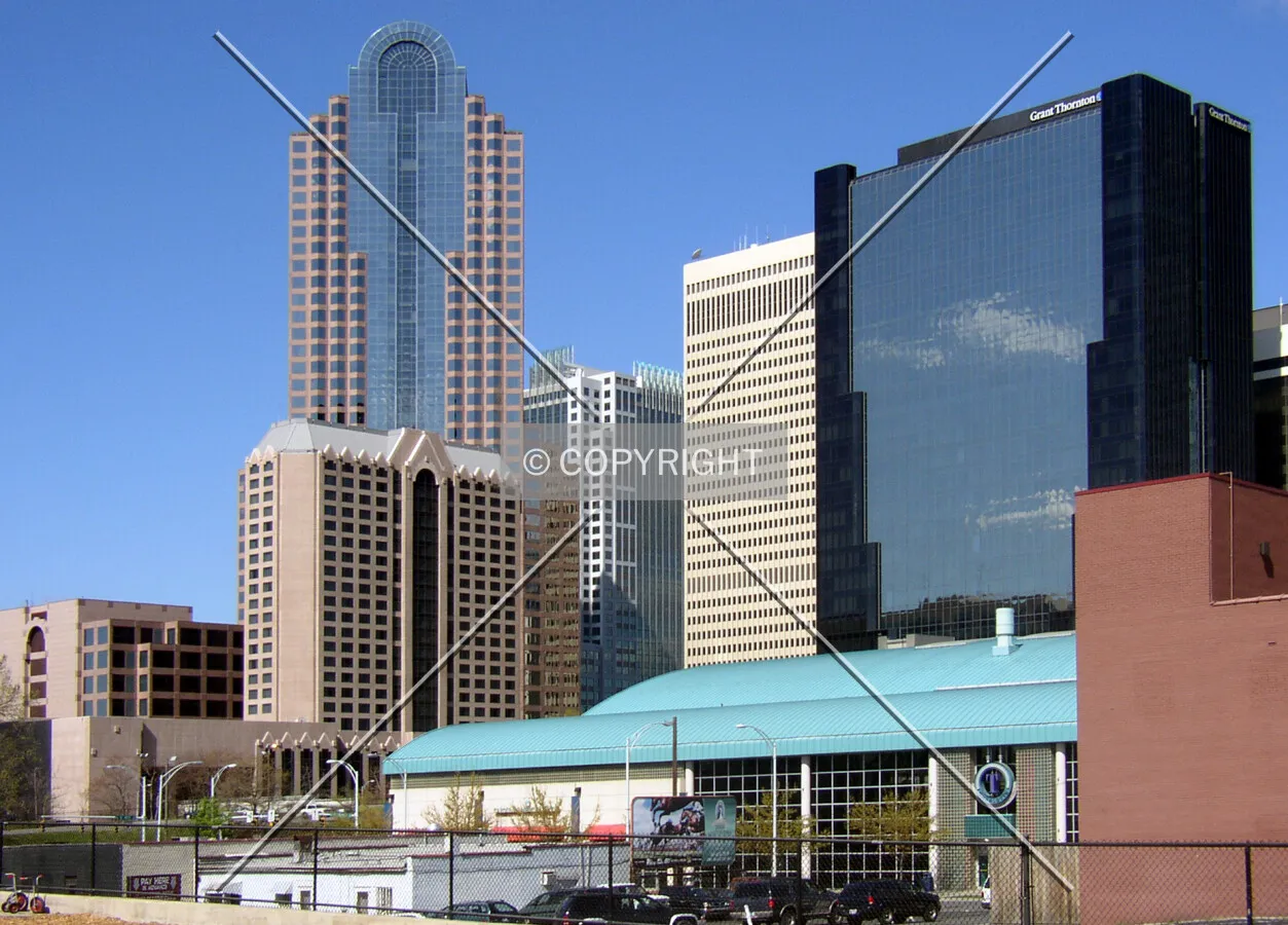 Looking southwest from Trade Street