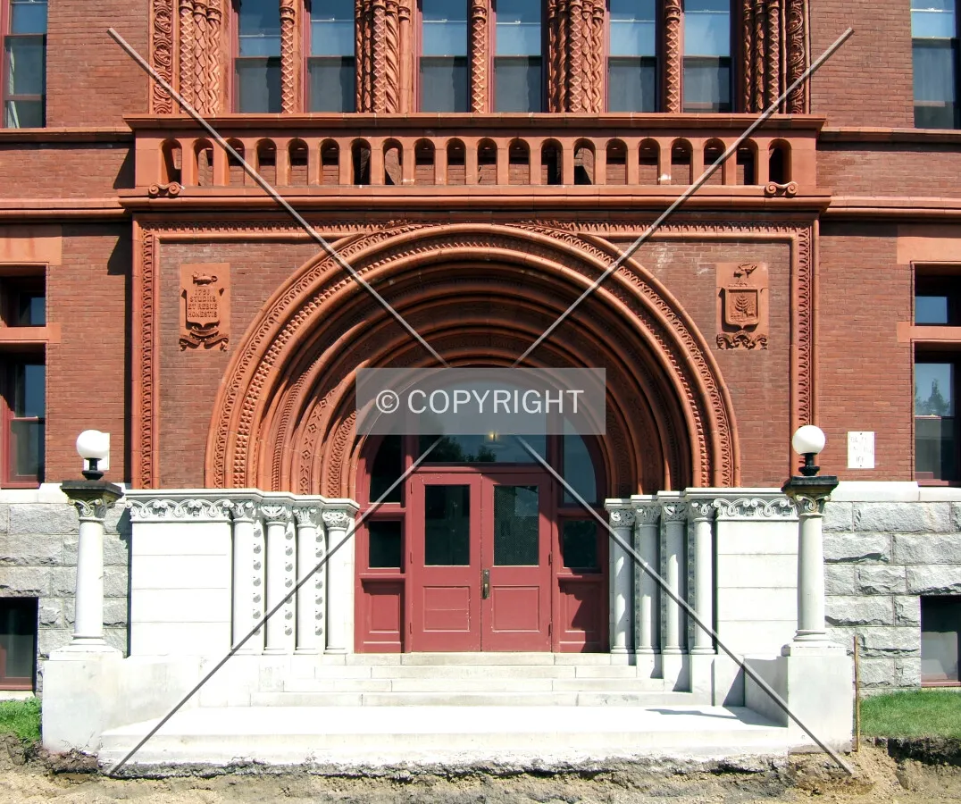 Main entrance on University Place from the west