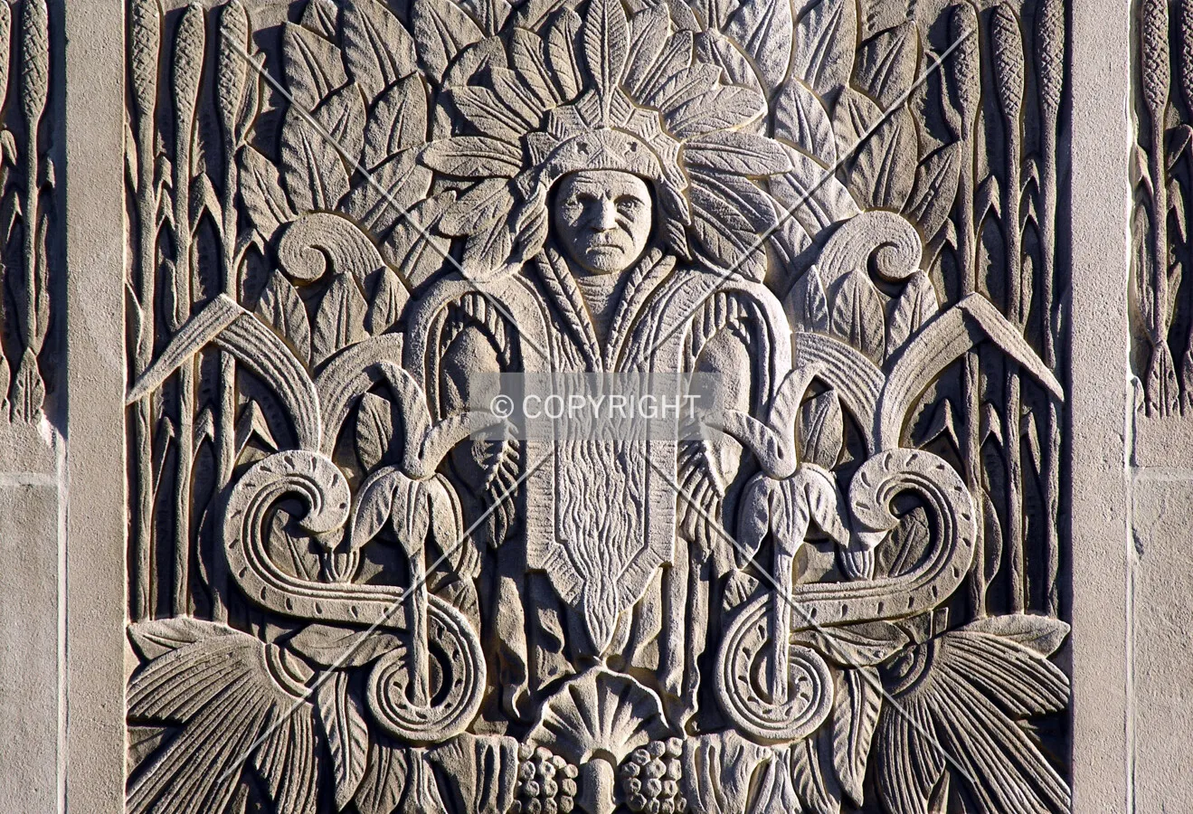 Relief on the southern side