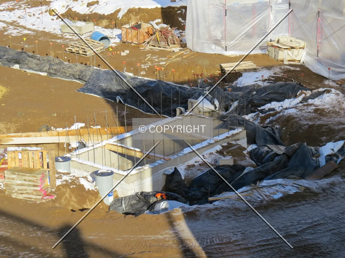 Foundation work from 1st Street North