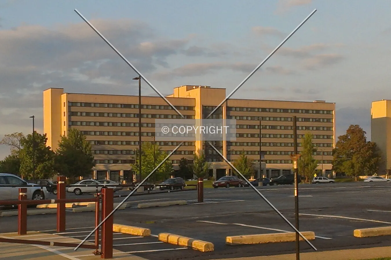 View from the southwest in the evening; October 11, 2013