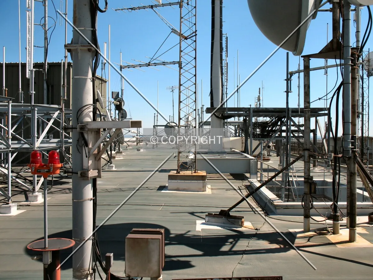 View to the east across the rooftop