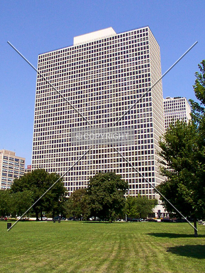 South façade from Harold Washington Park