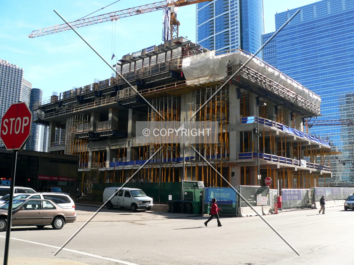 View to the southeast from the corner of Lake Street and columbus Drive