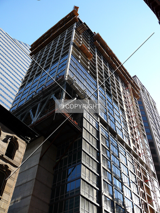 View up the northeast corner