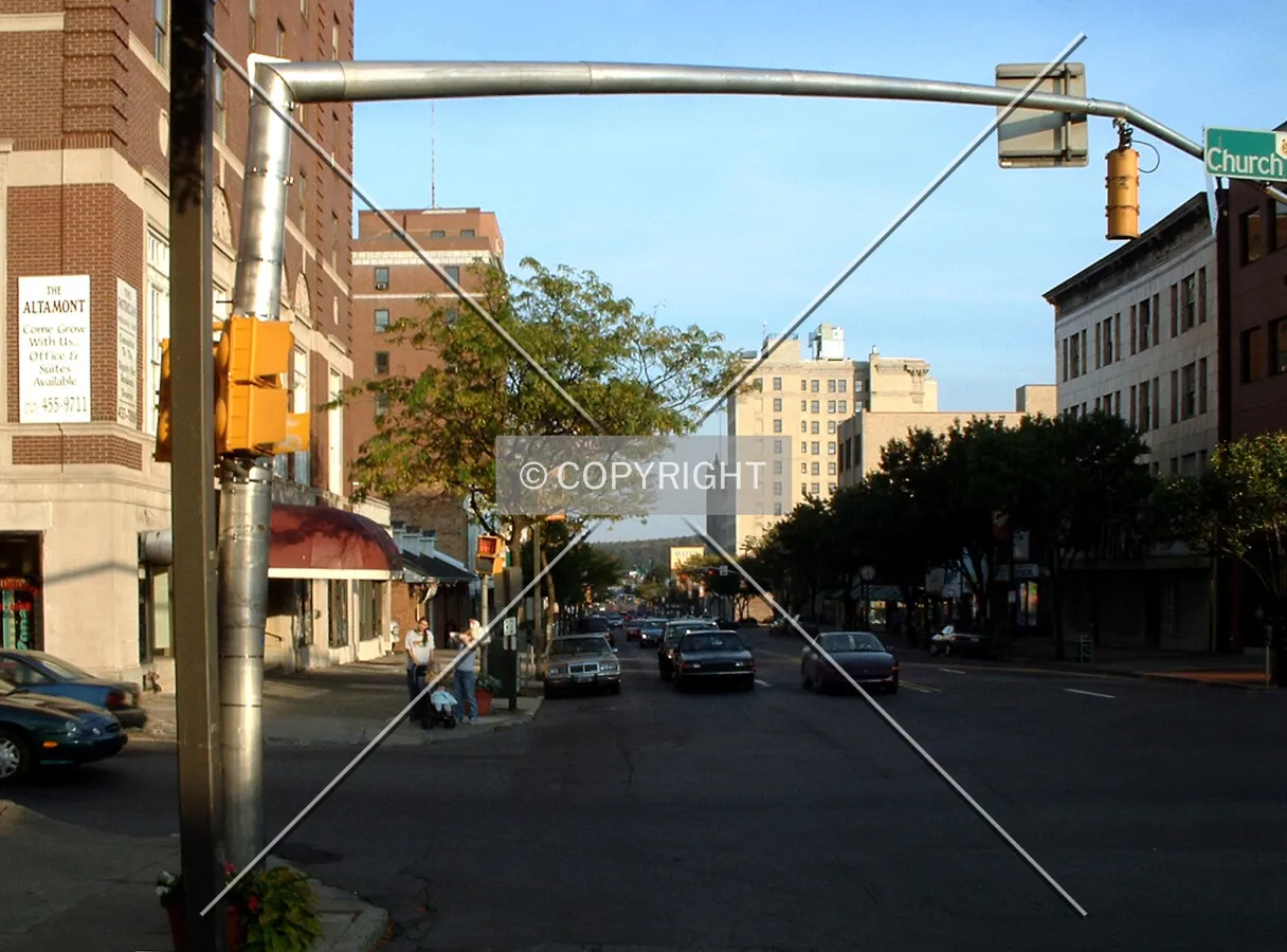 View from the northwest along Broad Street