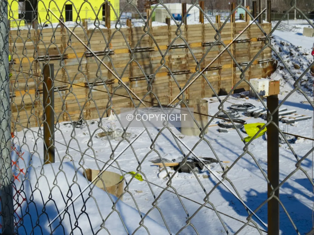 Shoring and tops of caissons