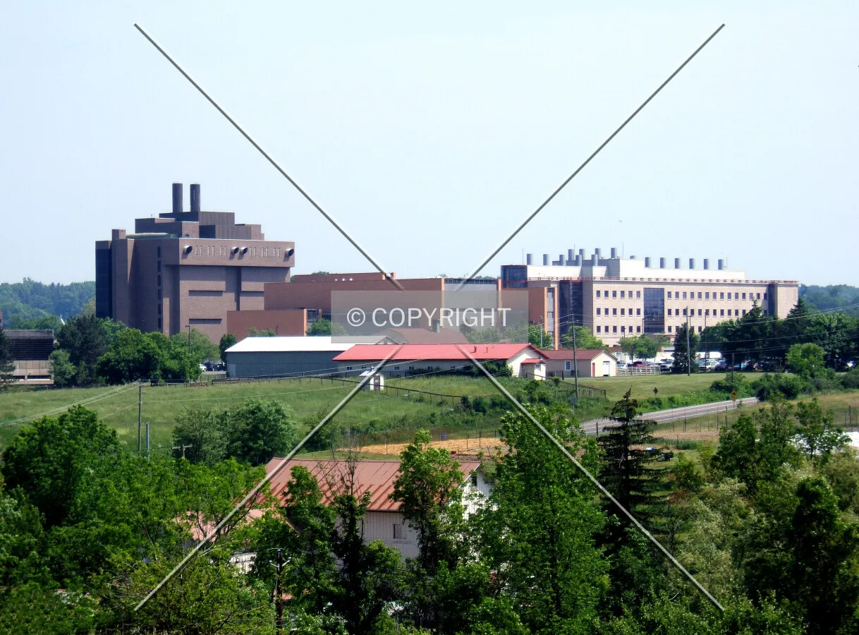 View from the southwest with the Veterinary Medical Center to the right
