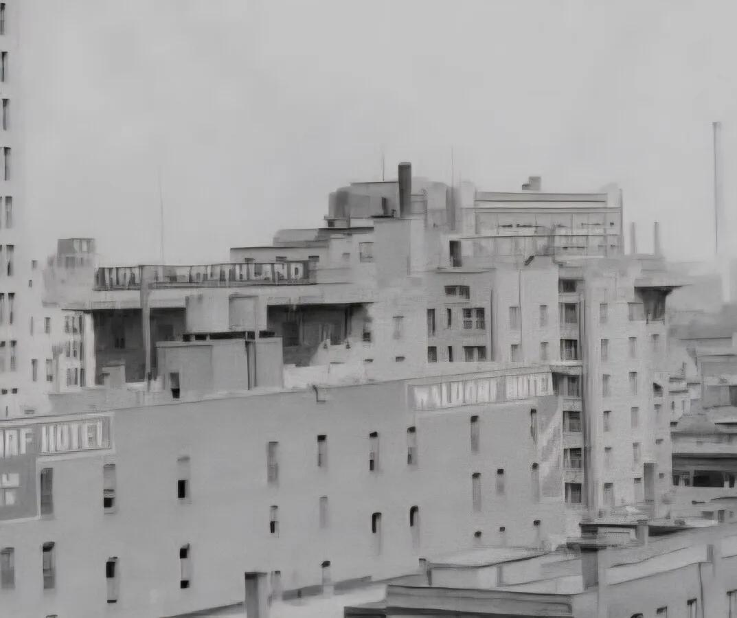 Vintage view of the upper floors.