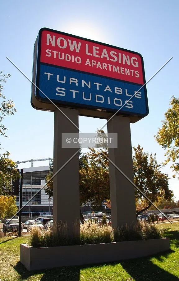 Signage in front