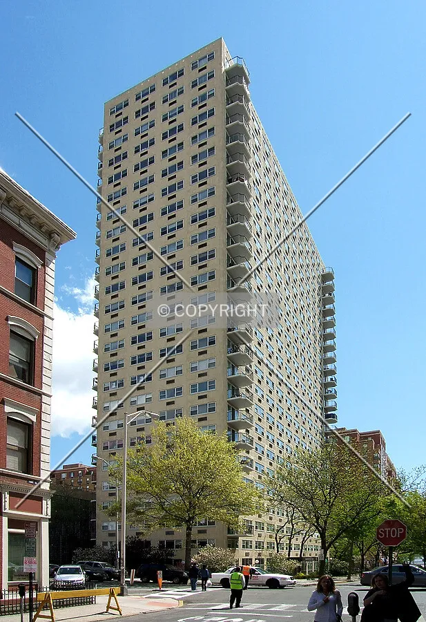 View from the west along 3rd Street