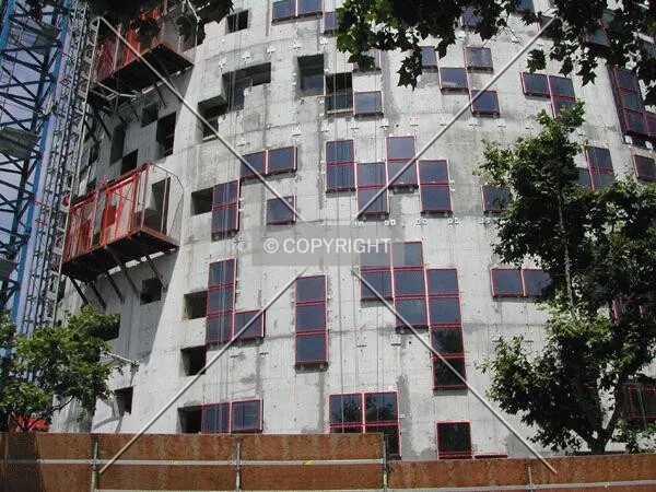 View of some new facade windows