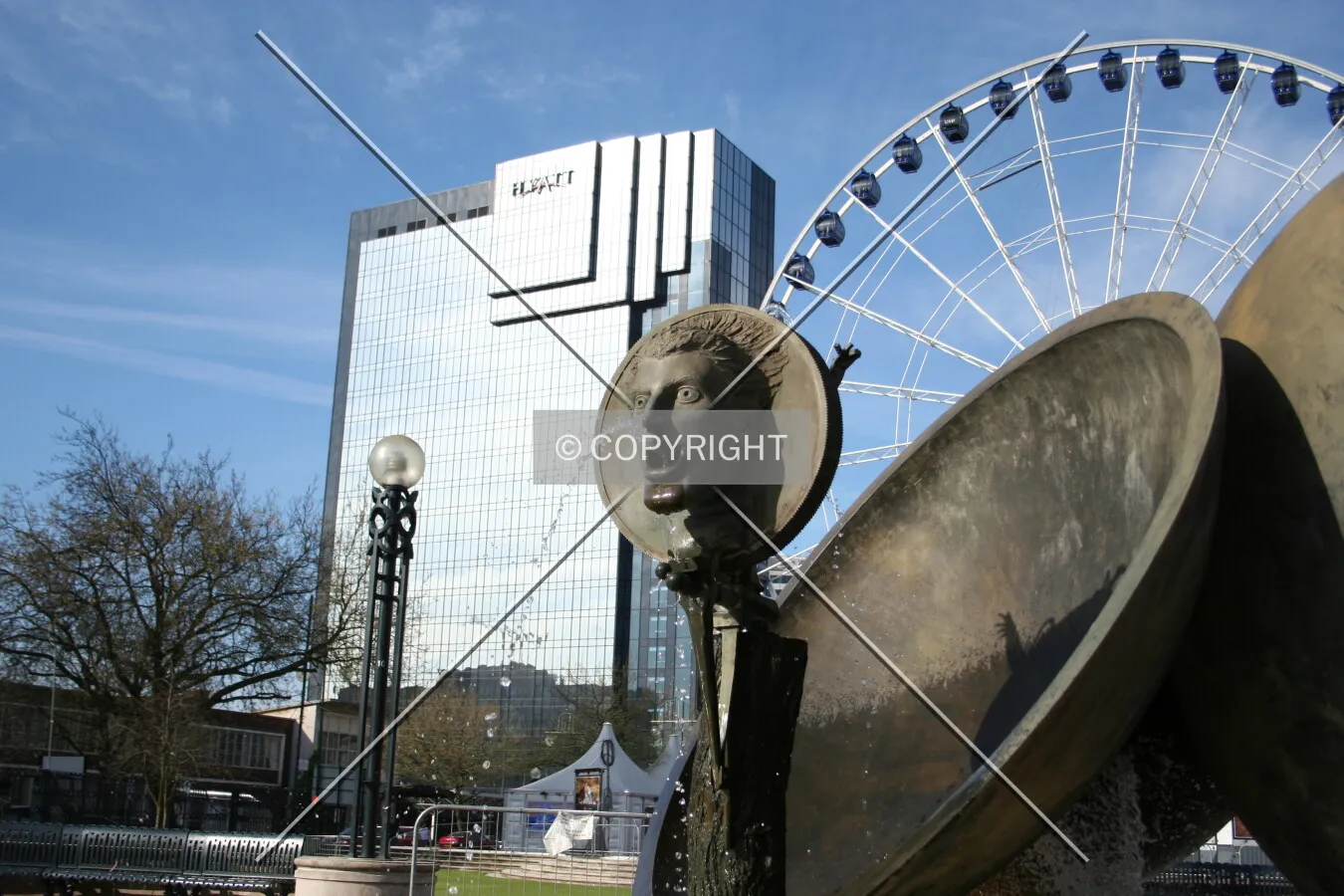 Looking up from Centenary Square