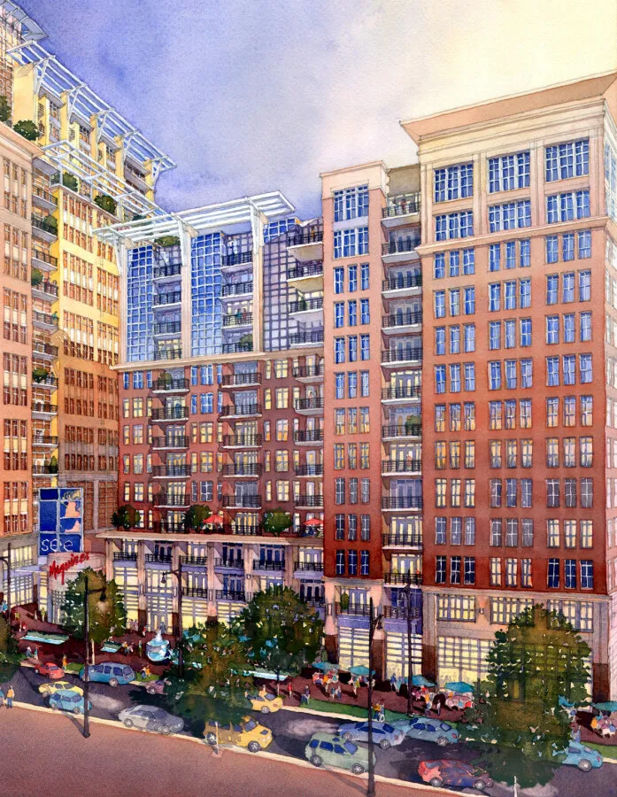 Rendering of 2006 proposal from the southwest