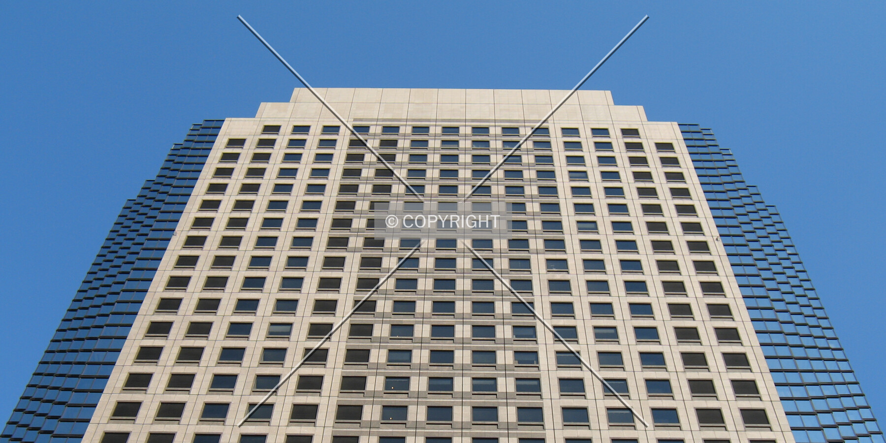 Looking up from the west